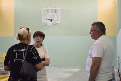 Текущий ремонт спортивного зала Черноморской средней школы  №2 им. Жданова А.К.